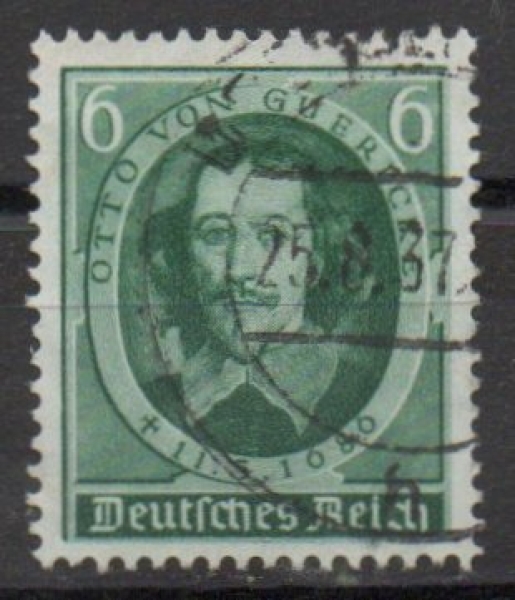 Michel Nr. 608, Otto von Guericke gestempelt..